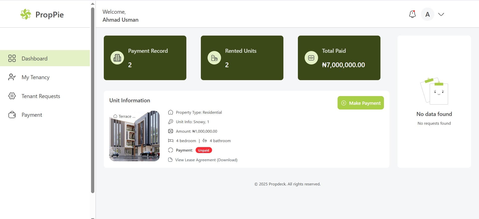 Tenant onboarding & management